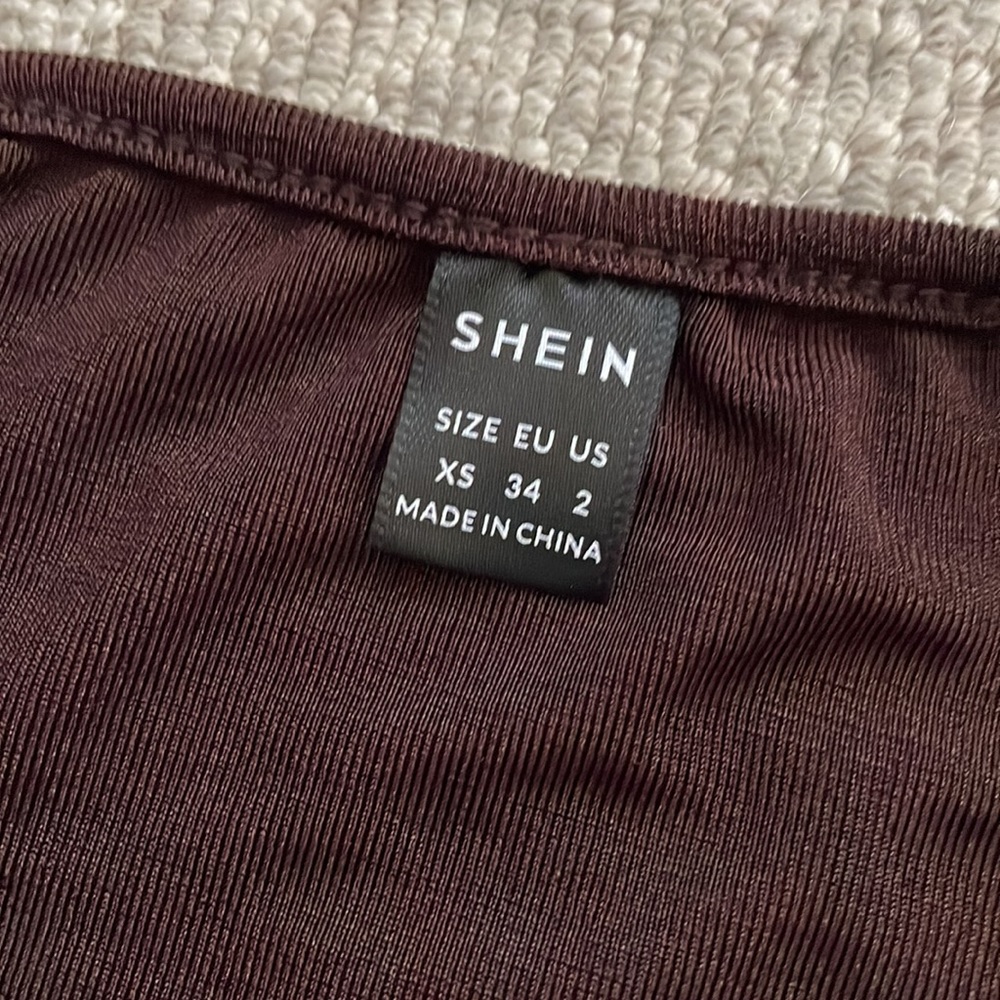 Coffee Brown Low Back Knit Dress XS - Picture 5 of 6